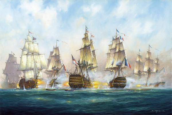 Trafalgar 1805. Maritime Art By St Ives Artist Donald MacLeod