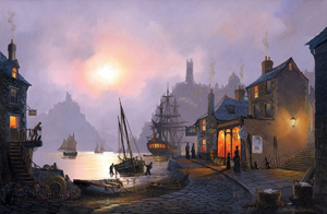 days end Maritme Art by St Ives Artist Donald MacLeod