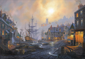 The Old Ship Inn.  Maritime Art by St Ives Artist Donald MacLeod.